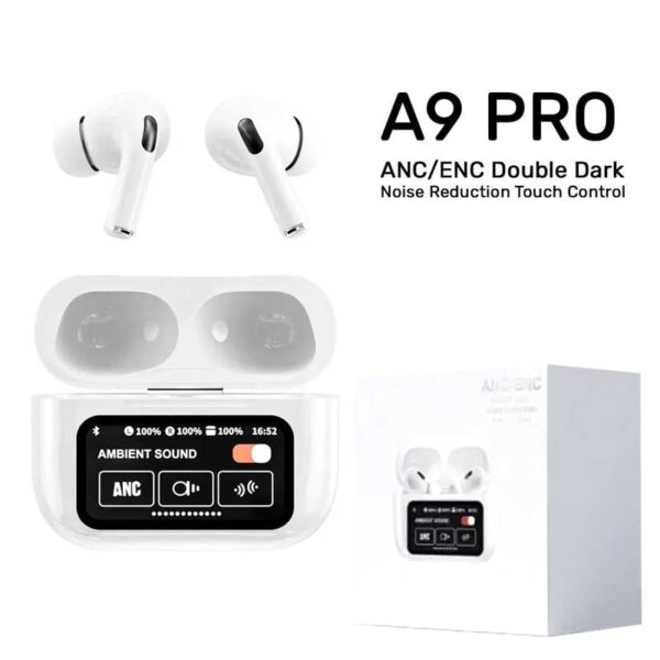 A9 Pro Airpods Anc/enc Touch Screen Wireless Earbuds - Image 2